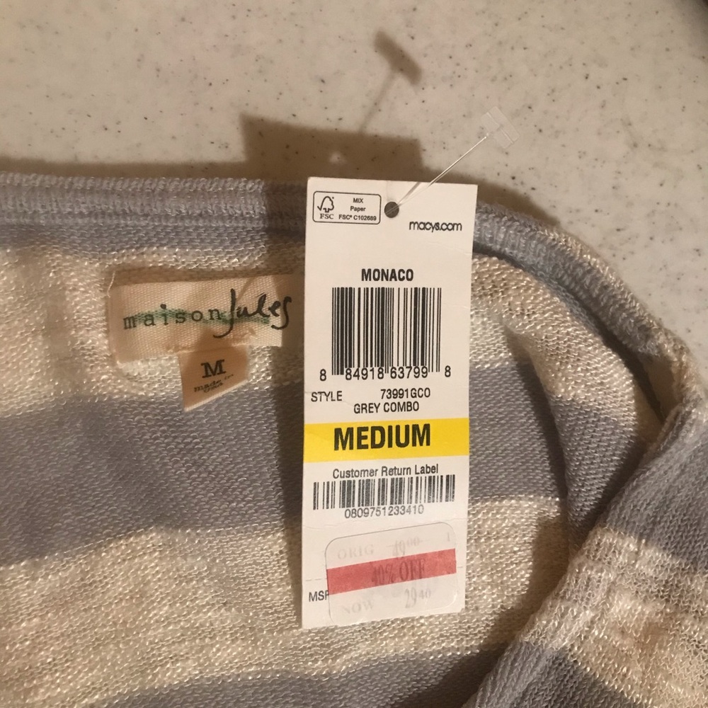 🍀 Maison Jules Women’s long sleeve tops medium - Picture 3 of 4